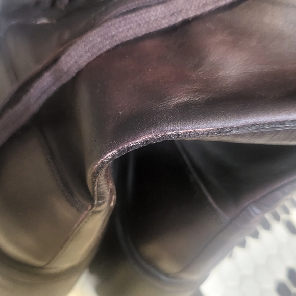 Free People Jones Lug Sole Lace Up Boots Burgundy 10 - Picture 11 of 11